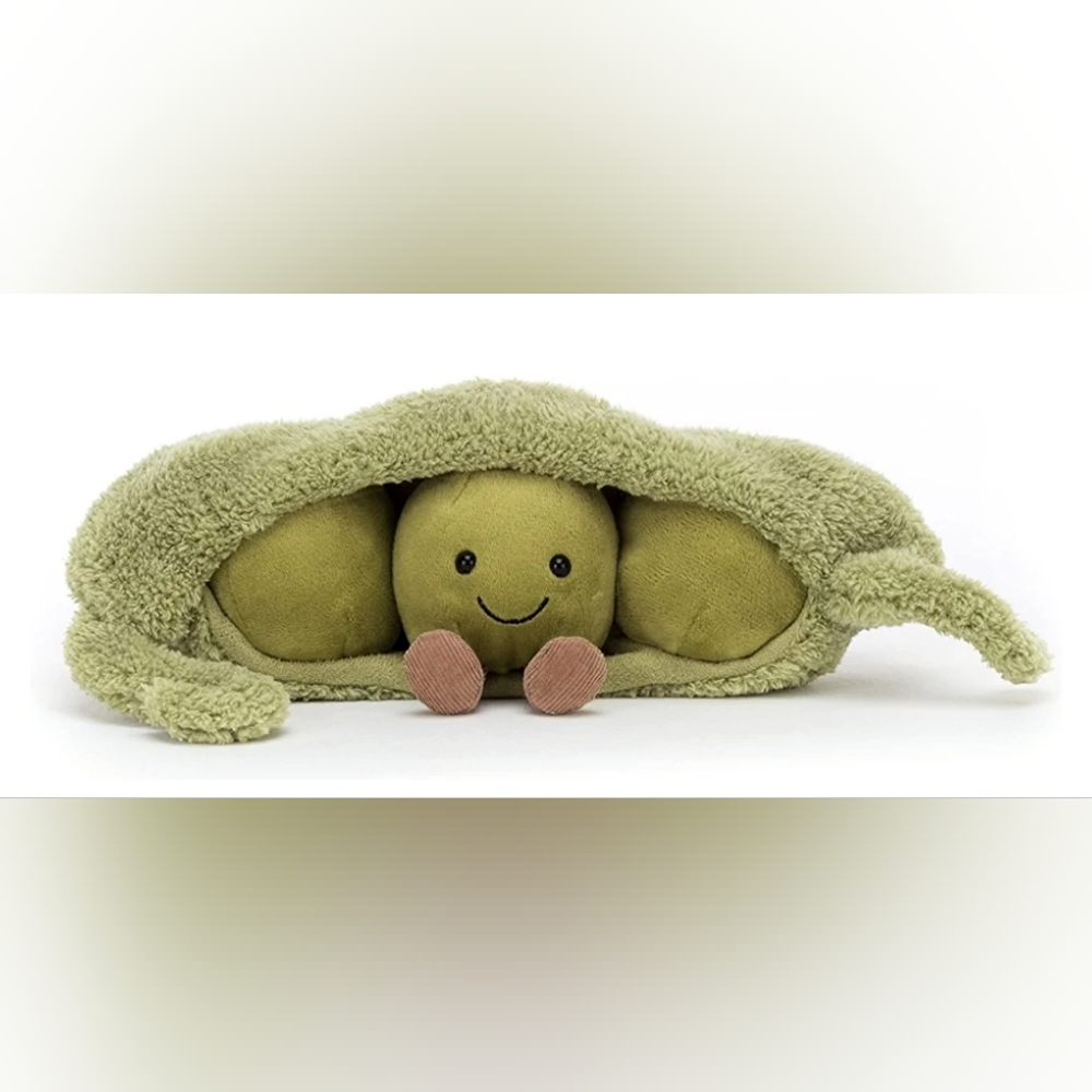Jellycat 10" Uber Soft & Plush Amuseable Pea Pod NWT